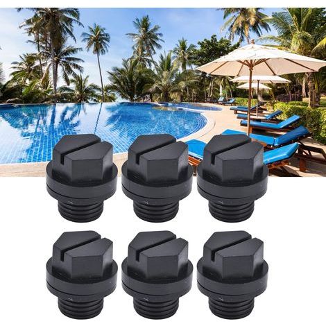 Bouchon de vidange de Piscine, 10 pièces Bouchon de vidange Finition Fine Opération Simple Matériau en Caoutchouc Petit Volume 1/4in Bouchon de Piscine (1/5)