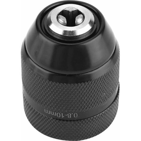 3/8 Drill Chuck, 0.8mm-10mm Shank Conversion Chuck, Electric Drill Chuck Adapter, Keyless Drill Chuck Thread for Hand Electric Drill (1/4)