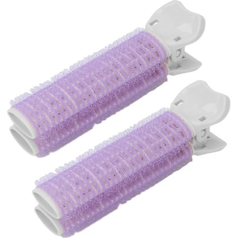 Lot de 2 bigoudis volumateurs portables à pince pour cheveux, outils de coiffure pour frange et volume, pour femmes et filles (violet) (1/5)