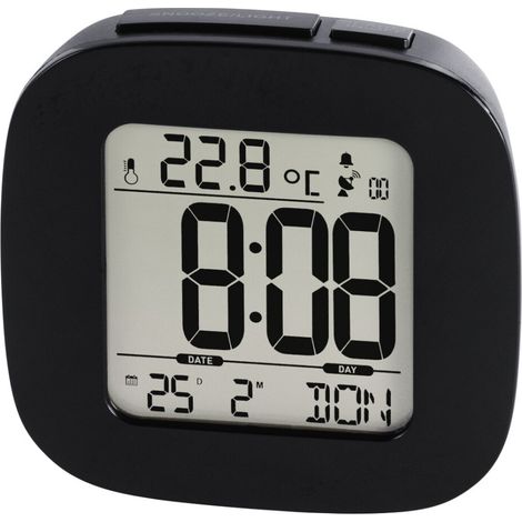 Hama Funkwecker RC 45 - DCF Uhr mit Speed-Alarm, schwarz