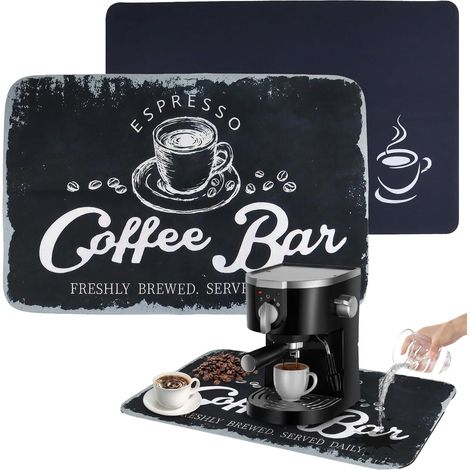 Set of 2 Coffee Machine Drying Mat 40 x 60 cm (1/5)
