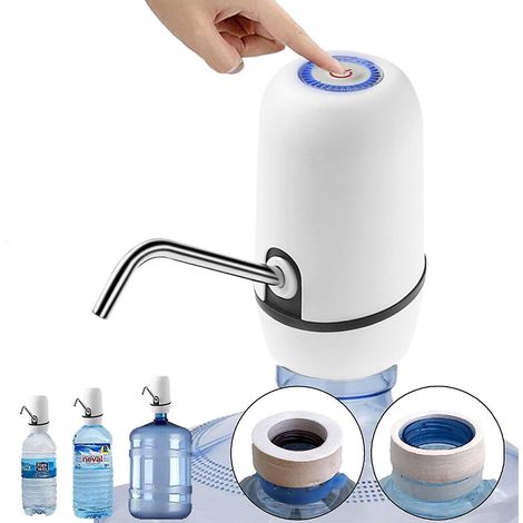 seau Blanc Eau Double Pompe Extracteur Lectrique (2 Adaptateurs 3,8 Et 4,8 Cm) - Chargeur Usb, Acier, Sans Bpa, Eau Froide, 1200mah, Pichet Et Bou (1/5)