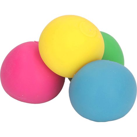 Lot de 4 balles de pression, très résistantes, indéchirables, favorisant la concentration, jouets sensoriels à presser, convenant aux enfants, aux adolescents et aux adultes. (1/5)