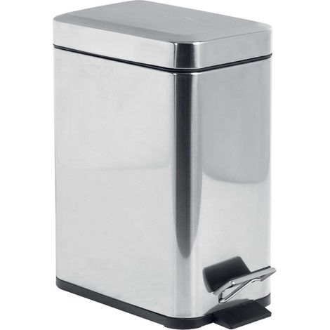 Aqualine Simple Line - Papelera, 5l, acero inoxidable pulido GAQ005