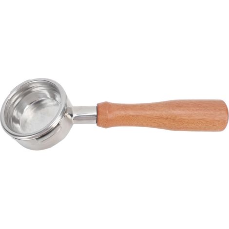 Porte-filtre sans fond de 58 mm avec 3 oreilles détachables, en bois massif et acier inoxydable, pour les cafetières NOWWA E All Wood Red Acid Branch. (1/5)