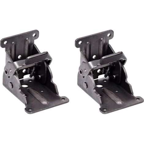2x Charnières autobloquantes GROOFOO, supports pliants pour pieds de table et établi, raccords d'angle robustes (1/5)