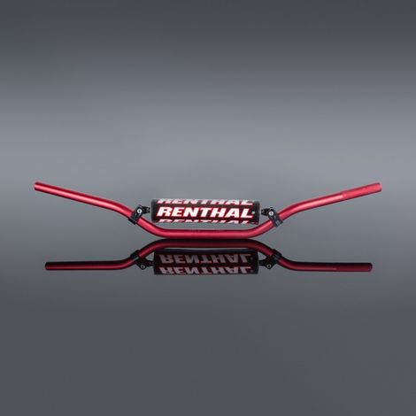 Manubrio Renthal MX da 7/8" (22 mm) rosso con spugna Ricky Johnson CR, universale per motocross (1/4)