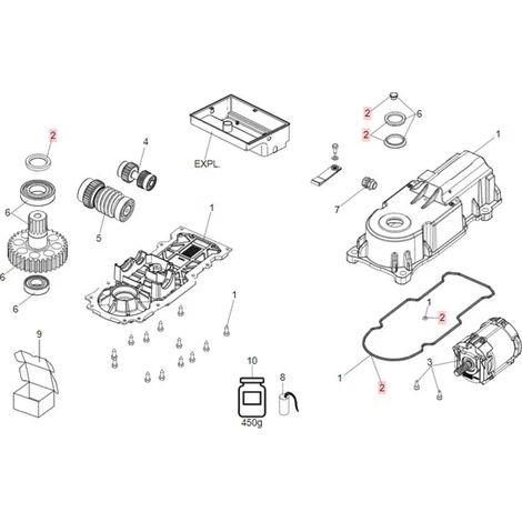 Kit de joints FAAC 63003398 pour moteur 770N 2020 (1/2)