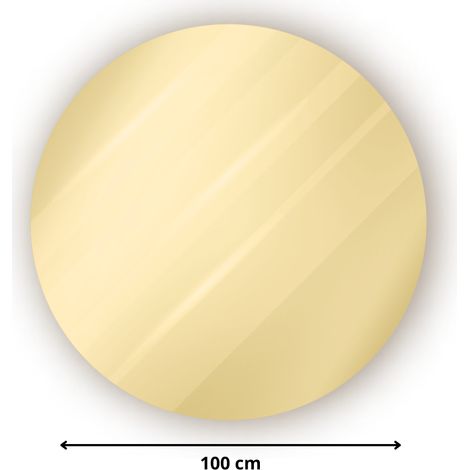 Rond verre acrylique miroir or 3 mm - Diamètre 100 cm (1000 mm) - Disque verre synthétique - Miroir or rond - Plexiglass (1/4)