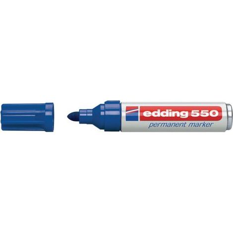 Rotulador edding punta fibra permanente 550 azul n.3 -punta redonda