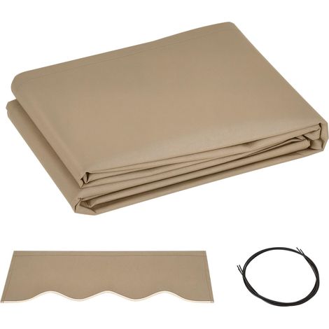Toile de rechange beige pour auvent en polyester anti-UV 4 x 2,5 m produit de qualité avec garantie satisfait ou remboursé (1/5)