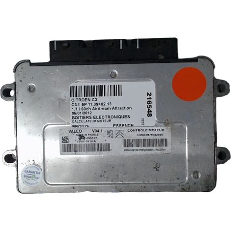 [PRODUIT D'OCCASION] Calculateur Moteur CITROEN C3 II 09-13 ♻️ Ref Oe. 1943jr - Garantie à vie (1/5)