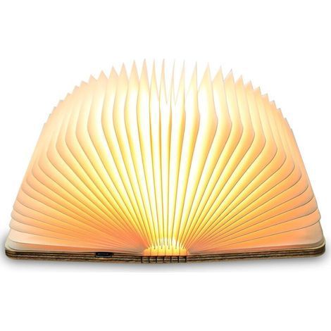 Lampe de livre LED en bois. idée cadeau de Noël. lampe de livre magnétique pliable. lampe en papier LED rechargeable par USB. lampe décorative avec batteries 2000 mAh (1/5)