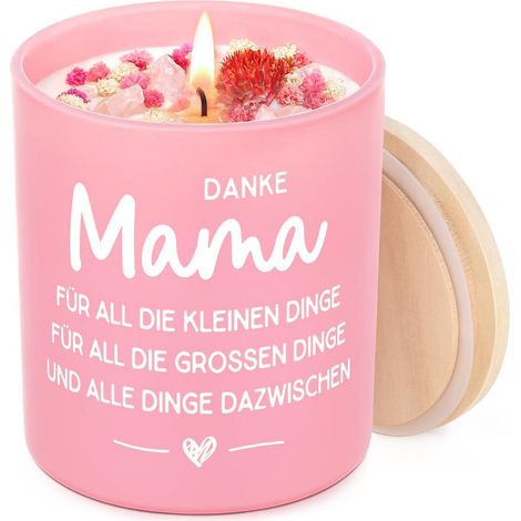 Duftkerze für Mama, Lavendel, 55h Brenndauer, Geschenkidee Geburtstag & Muttertag