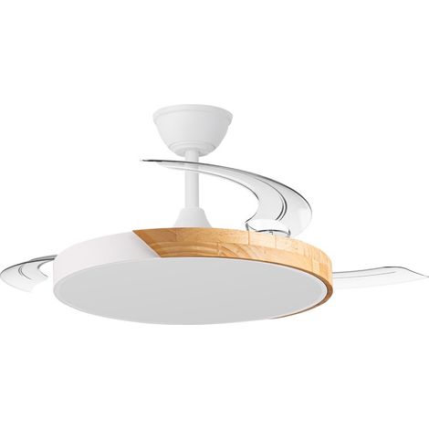 Ventilador LED aspas retráctiles Taoro 60W blanco