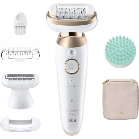 Braun Silk-épil 9 Flex 9-071 3D 40 pinzas Oro, Blanco