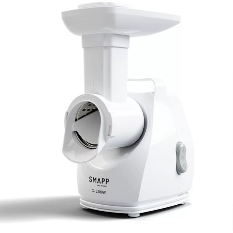 Smapp 490.81 Tritacarne da 2200 W con affettatrice, bianco (1/3)