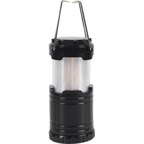 Lanterne à pile en plastique à effet flamme et LED blanche à suspendre ou à poser (1/5)