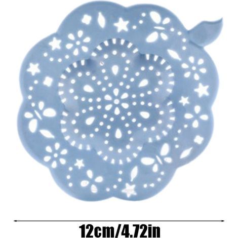 Gutter Cover - 12 x 12 x 0.5 cm - Silicone - For Kitchen Bathroom Shower Drain - 2 Pieces (1/5)