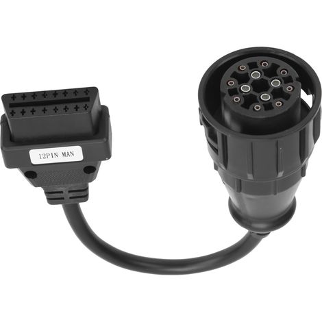Adaptateur OBD2 12 Broches MAN vers 16 Broches Camion Câble Rallonge Diagnostic Remplacement pour DELPHI (1/5)