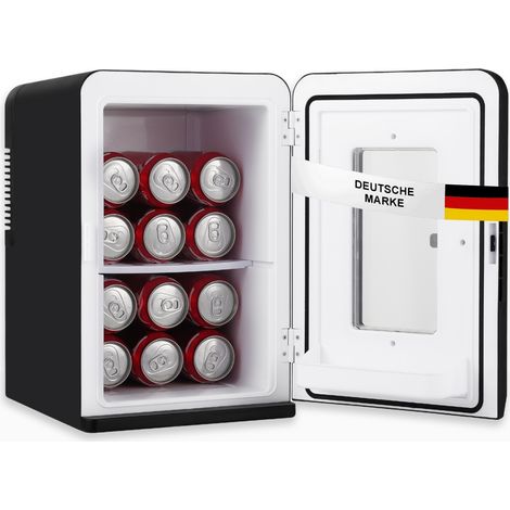 Sommertal KS15 Mini Kühlschrank, zum kühlen und heizen, Volumen 15L, AC für Haus Steckdose und DC für Auto 12V Betrieb, Bierkühlschrank lautlos Getränkekühlschrank klein (1/5)