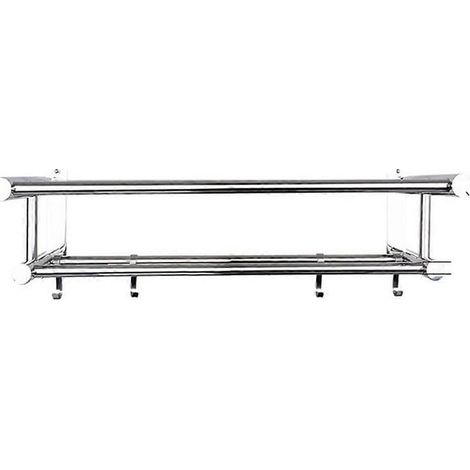 Porte-serviettes de salle de bain, barre antidérapante inoxydable, étagère organisatrice pour douche, support mural résistant à la rouille. (1/5)