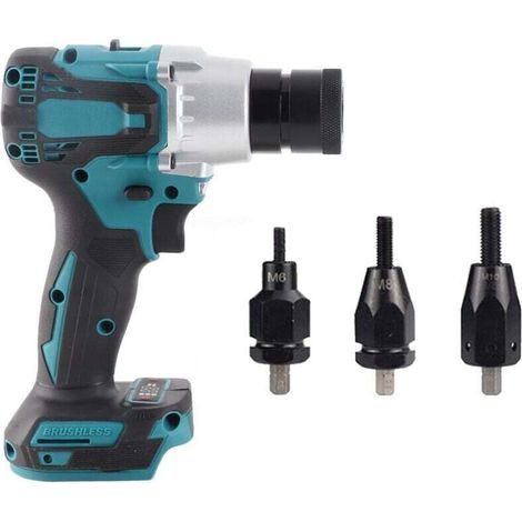 Electric Riveter with Non-Slip Handle, Brushless Electric Riveter with LED Lighting (1/4)