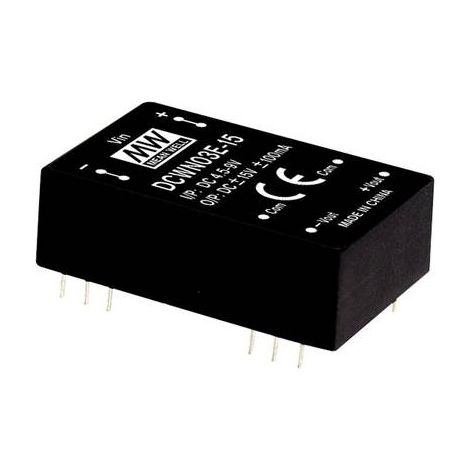 MEAN WELL DCWN03C-12 MODULO CONVERTITORE DC/DC 125 MA 3 W NUM. USCITE: 2 X
