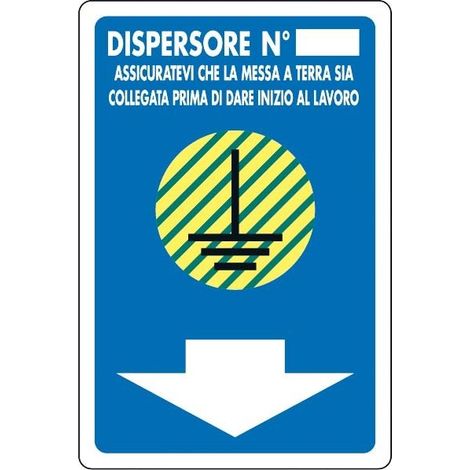 CARTELLO SEGNALETICA DISPERSORE N.  - EUROSIGNALS (1/2)