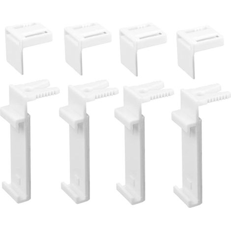 Support de Serrage pour Store Enrouleur - Sans Perçage - Système à Pince Long - Pour Stores Duo - 4 Pièces (1/5)