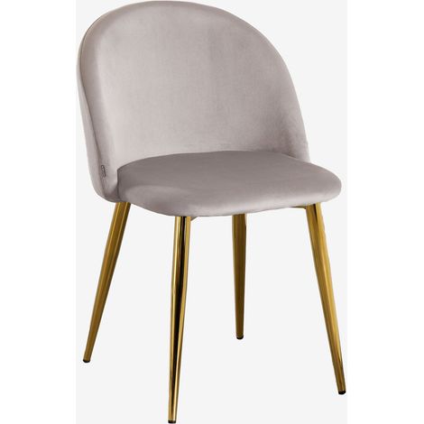 PACK 2 Sedie da pranzo in velluto Kana SKLUM        Grigio Talpa    