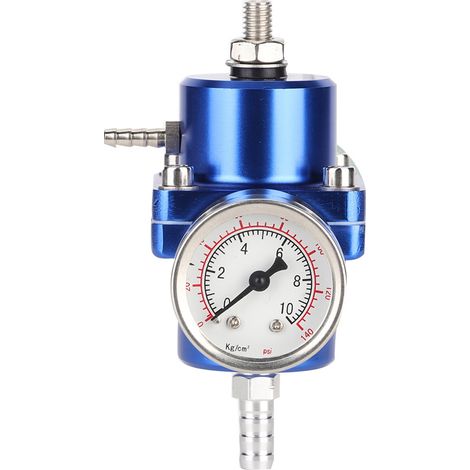 Régulateur de pression de carburant FPR universel en alliage d'aluminium avec manomètre, flexible 0-140psi, réglable, kit complet pour injection (1/5)