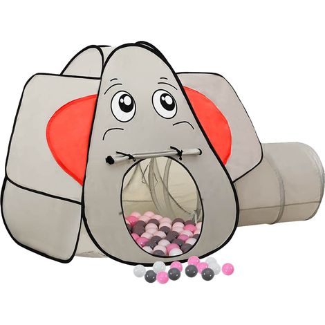 Tente enfant et Tunnel, Tente à Balles, 250 balles Éléphant Gris 174x86x101cm OIB8130E (1/5)