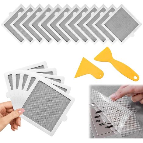 40 Pcs Attrape Cheveux Douche avec 2 Grattoirs, Attrape Cheveux Baignoire Autocollant, Grille Douche Anti-cheveux, Filtre Baignoire Anti-cheveux, pour Salle de Bain Tuyaux d'Évacuation Vidange (1/5)