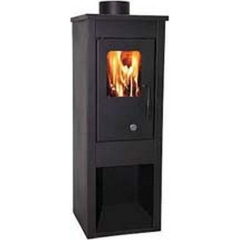 1PZ stufa a legna era 7 kw nera - misure cm.33x35x94h. - peso kg.42