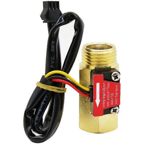 G1/2 Zoll Wasserdurchfluss-Hall-Sensorschalter Durchflussmesser für industrielle Turbinen Durchflussmesser Wasserdurchflusssensor YF-B2-JXLGV (1/5)