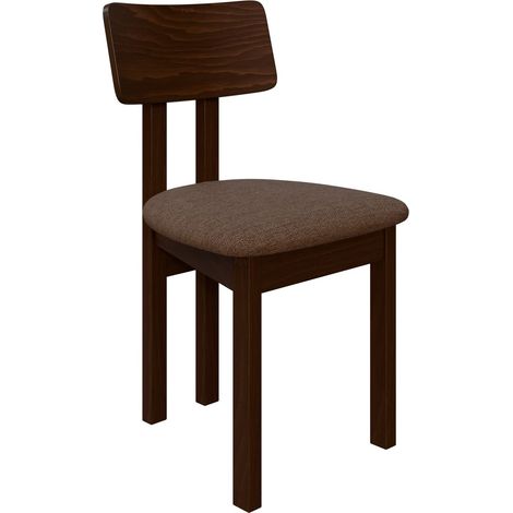 Chaise Victorville 382, Noyer, 85x47x48cm, Tissu, En bois, Bois (1/5)