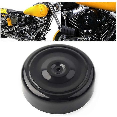 Couvercle de filtre à air noir 7 pouces pour moto Touring Softail FL FX FXST FLST XL FXD FLT, édition ronde Rippl 0618 (1/4)