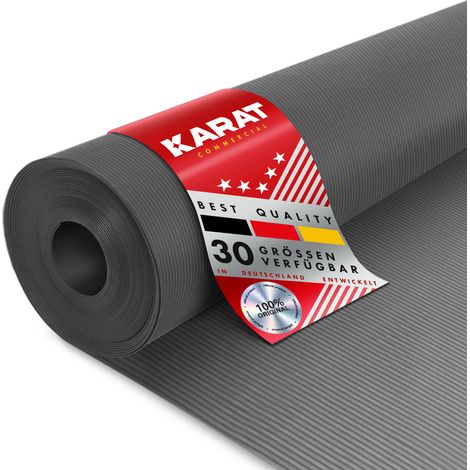 Tapis extérieur, Finition nervurée Fin, Gris, 120 x 100 cm
