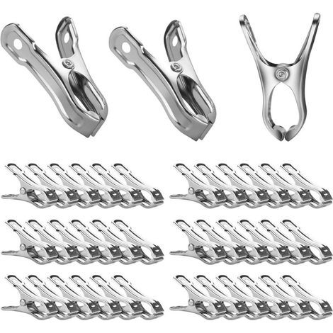 APEX Lot de 40 pinces de jardin, robustes, en acier inoxydable, pour serres et filets. Maintien optimal. (1/5)