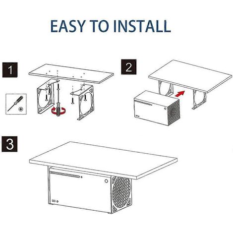 Support de rangement sous bureau en métal Stealths pour PC SX (1/4)