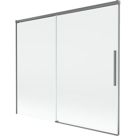 Mexen Rox paratia da vasca da bagno scorrevole a 2 ante 180 x 150 cm, trasparente, gun metal - 8C9-180-001-95-00