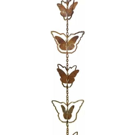 47 ' Chaîne de Pluie, chaîne de Pluie pour gouttières - Cadeau d'art du Jardin en métal pour Maman, chaîne de Pluie pour gouttières (1/3)