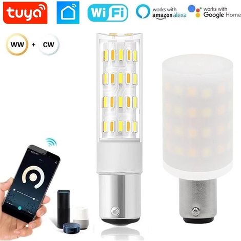 Tuya Lampadina Smart WiFi BA15D 12V LED Corn CCT Dimmerabile Large Ø26×H58 – 4.5W (1/5)