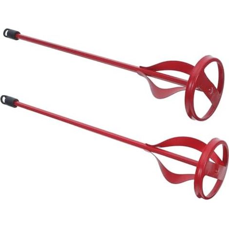 Accessoire mélangeur en acier DOITOOL en 2 pièces pour perceuses, permettant un mélange homogène de mastic et de peinture. Compatible avec les contenants de 1 litre à 20 litres. Idéal pour les artiste (1/5)