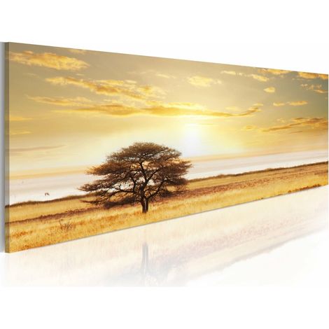 Tableau arbre solitaire sur la savane - 135 x 45 cm (1/4)