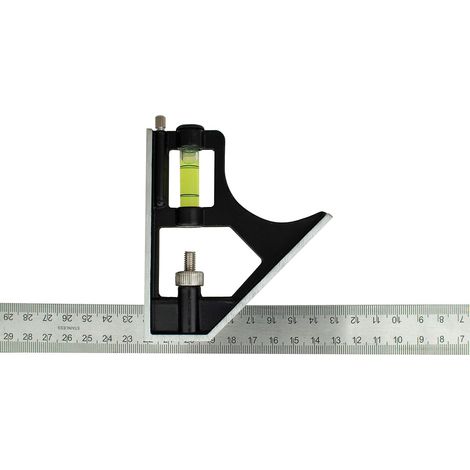 CSPARKV 300mm Stainless Steel Combination Square - Metric Graduation Only Includes Carpenter's Pencil (1/4)