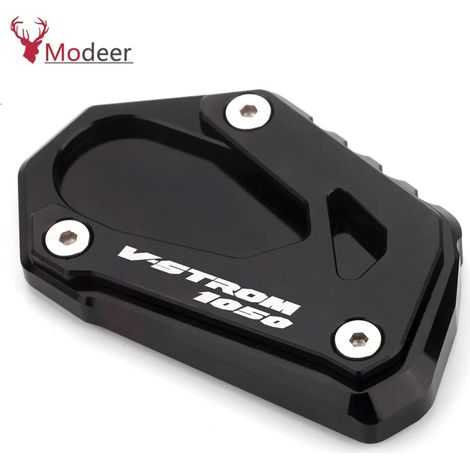 (V-Strom 1050 NOIR) Compatible avec Suzuki V-Strom 1050 (VSTROM1050 et V-Strom 1050XT) : extension de béquille latérale antidérapante MaxPower. (1/4)