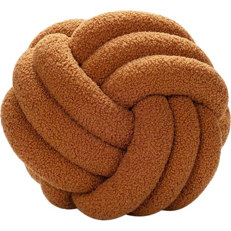 Coussin Boule Nœud - 20 cm - Tissu Plush Doux et Élastique - Décoration Intérieure pour Lit Canapé Sol Chambre - 1 Pièce (1/5)