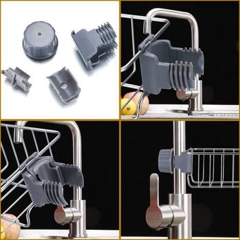 Étagère Douche Sans Percage, Porte-Savon Accroché, Étagère Salle de Bain Acier Inoxydable 304, Support de Rangement (1/4)